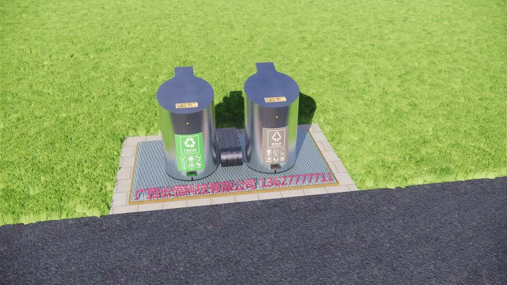 2桶地埋式垃圾桶 (2)